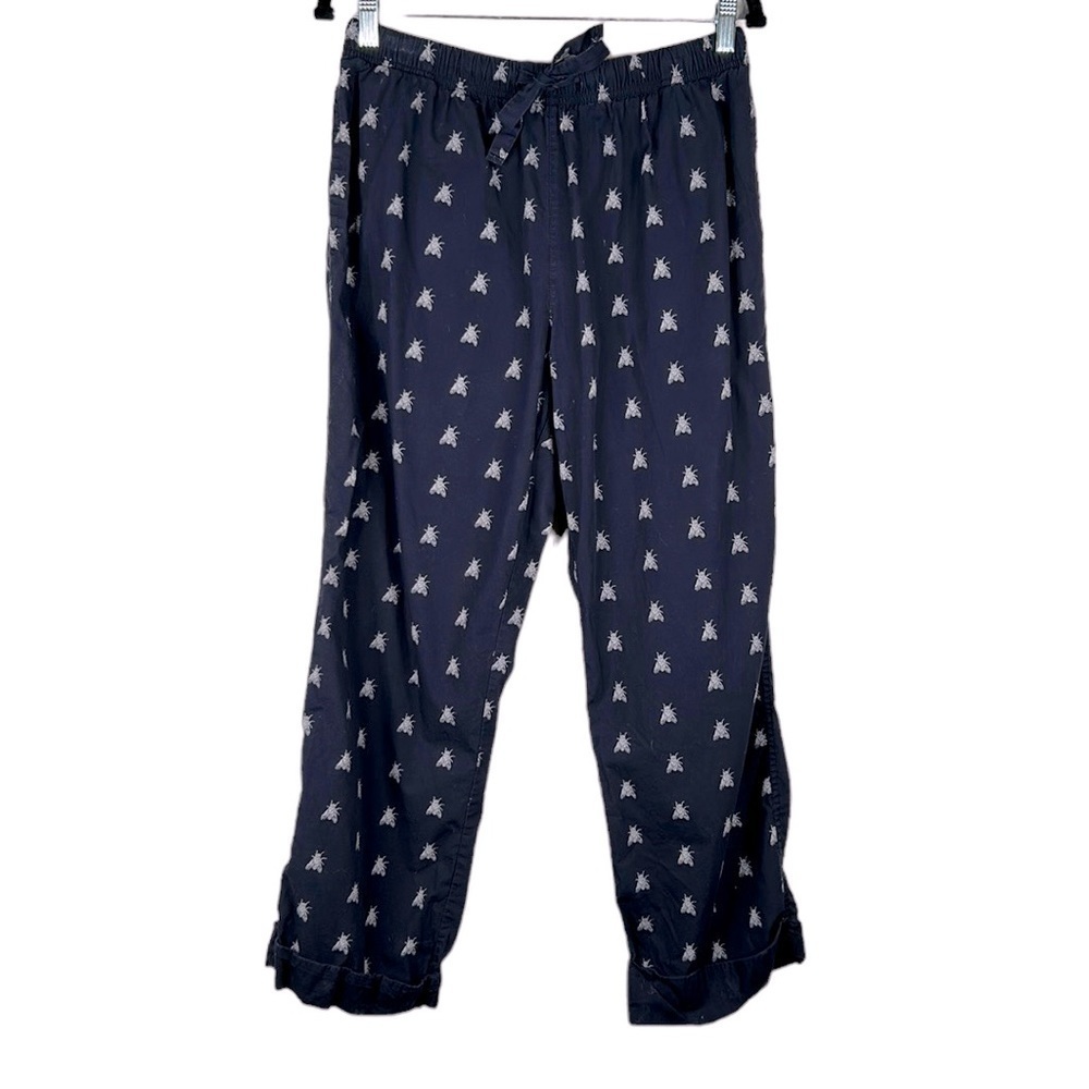 GAP Navy Blue Fly Print Comfy Pajama Drawstring Pants Size Medium